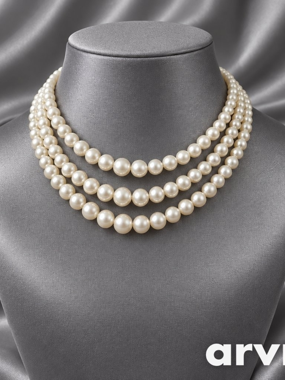 White Pearl Multi-Strand Necklace